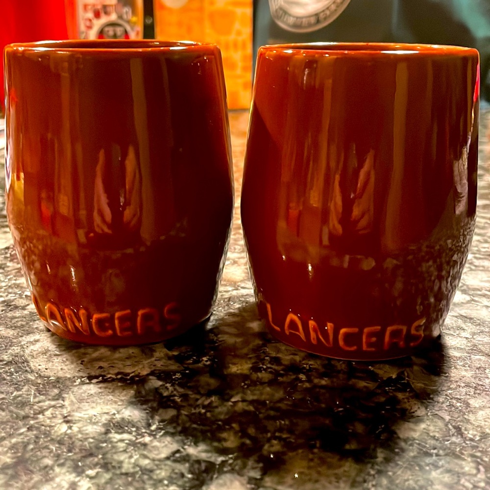 Vintage 1970 Lancers wine glass set (2)